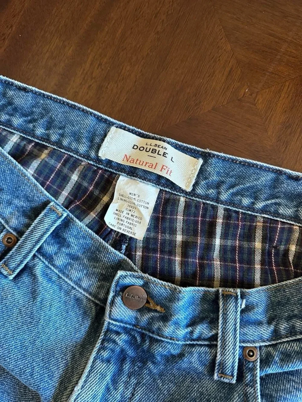Vintage L.L.Bean Double L Lined Jeans Faded Blue Men’s 36x29 Straight